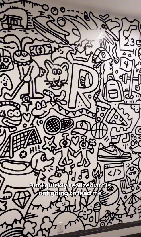 Tyler's art wall